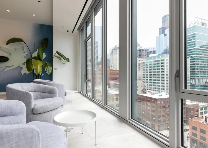 Blueground West Loop Rooftop Pool Gym Chi-1138 Апартаменты